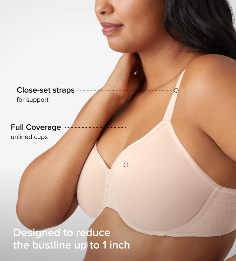 Wacoal Women's Back Appeal Minimizer Unlined Underwire Bra, Rose Dust, 36DD - Image 2